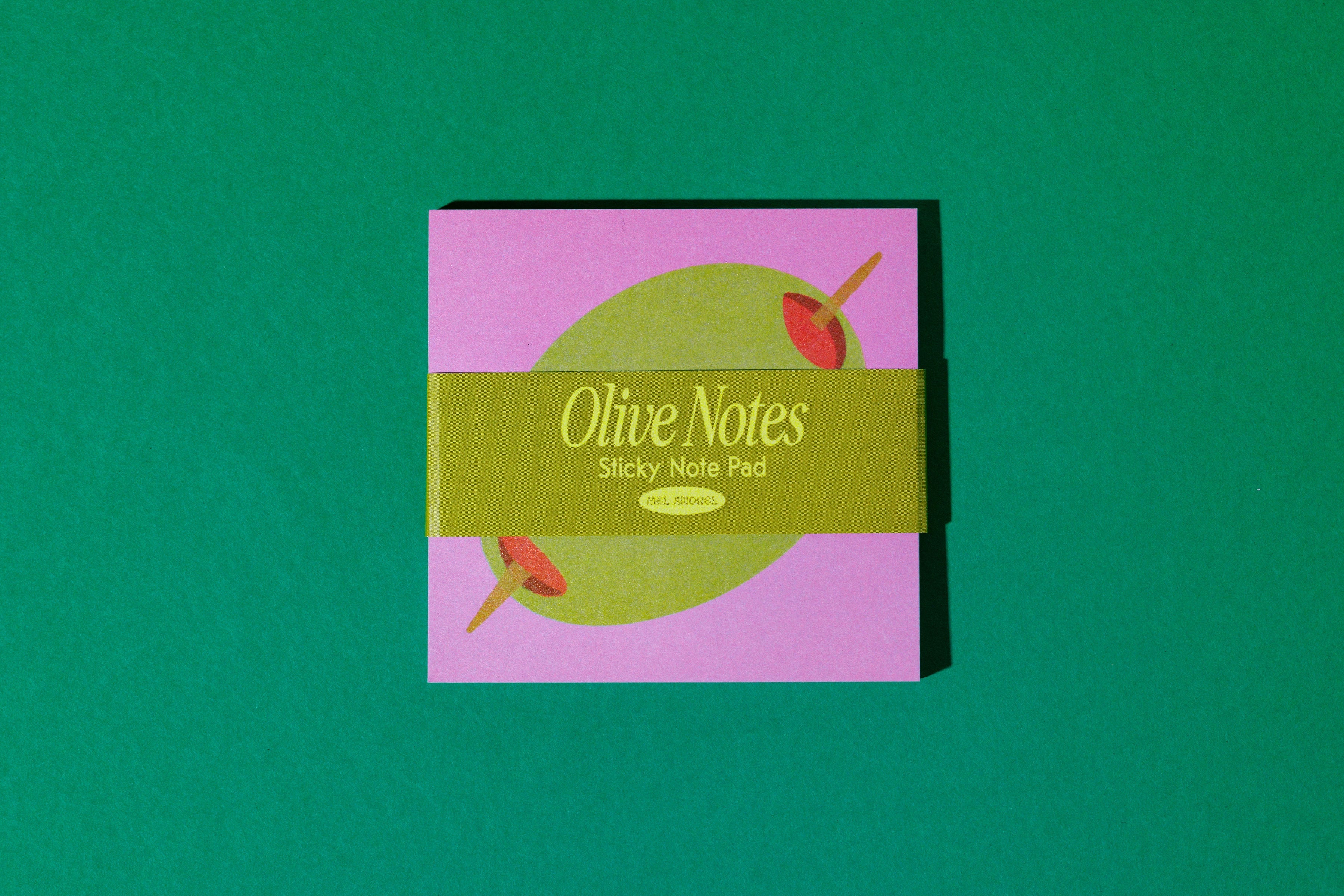 Mel Andrel Sticky Notes Olive