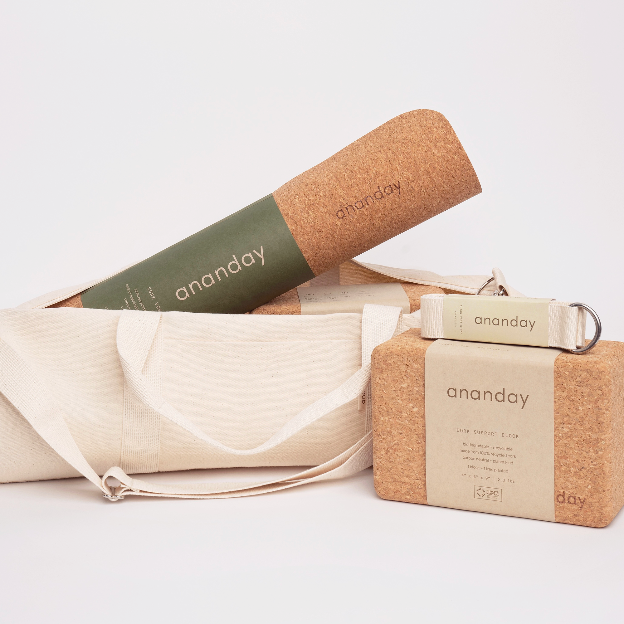 Ananday Canvas Yoga Bag in Natural