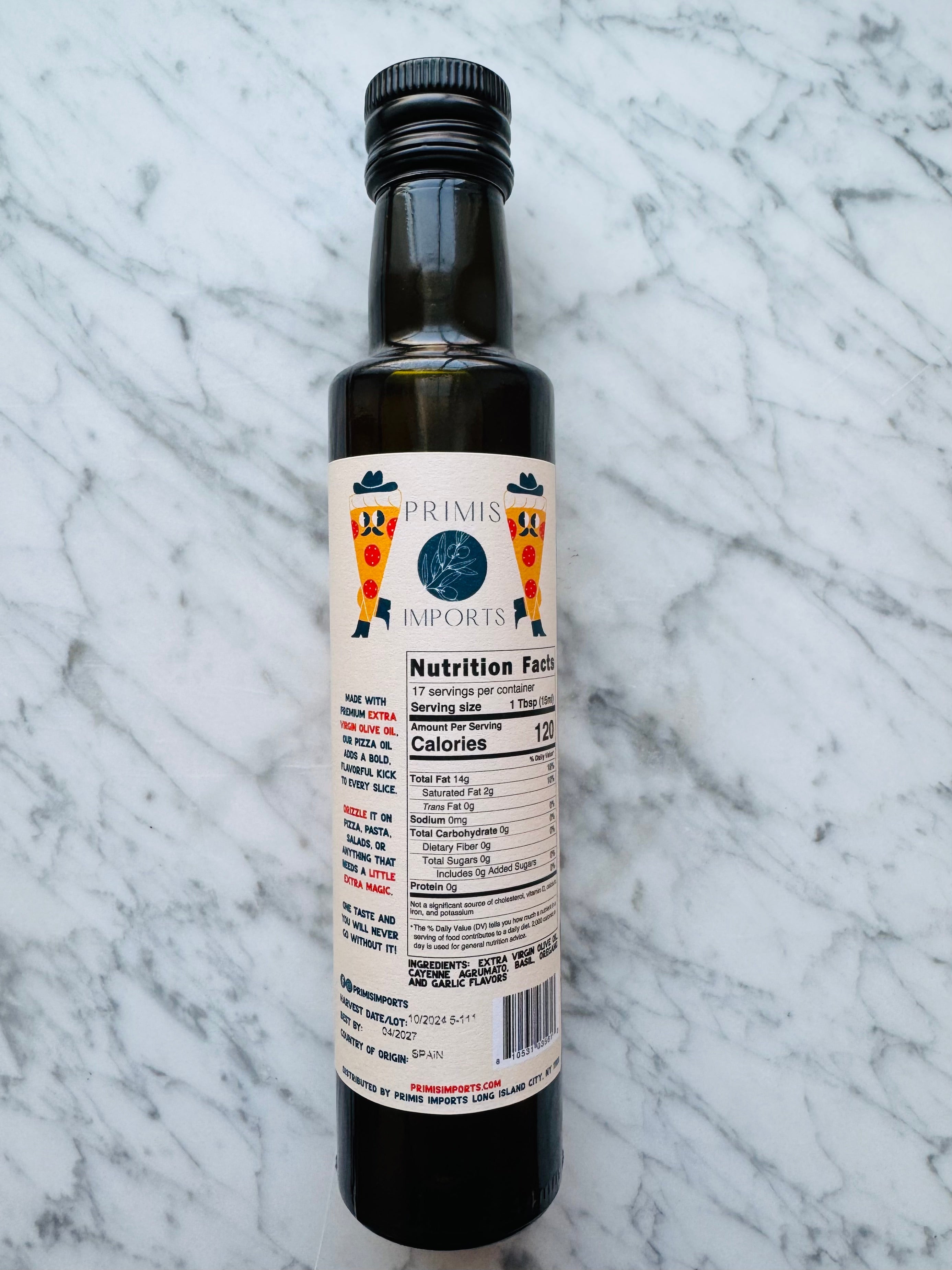 Primis Imports Cayenne & Herb Infused Pizza Oil