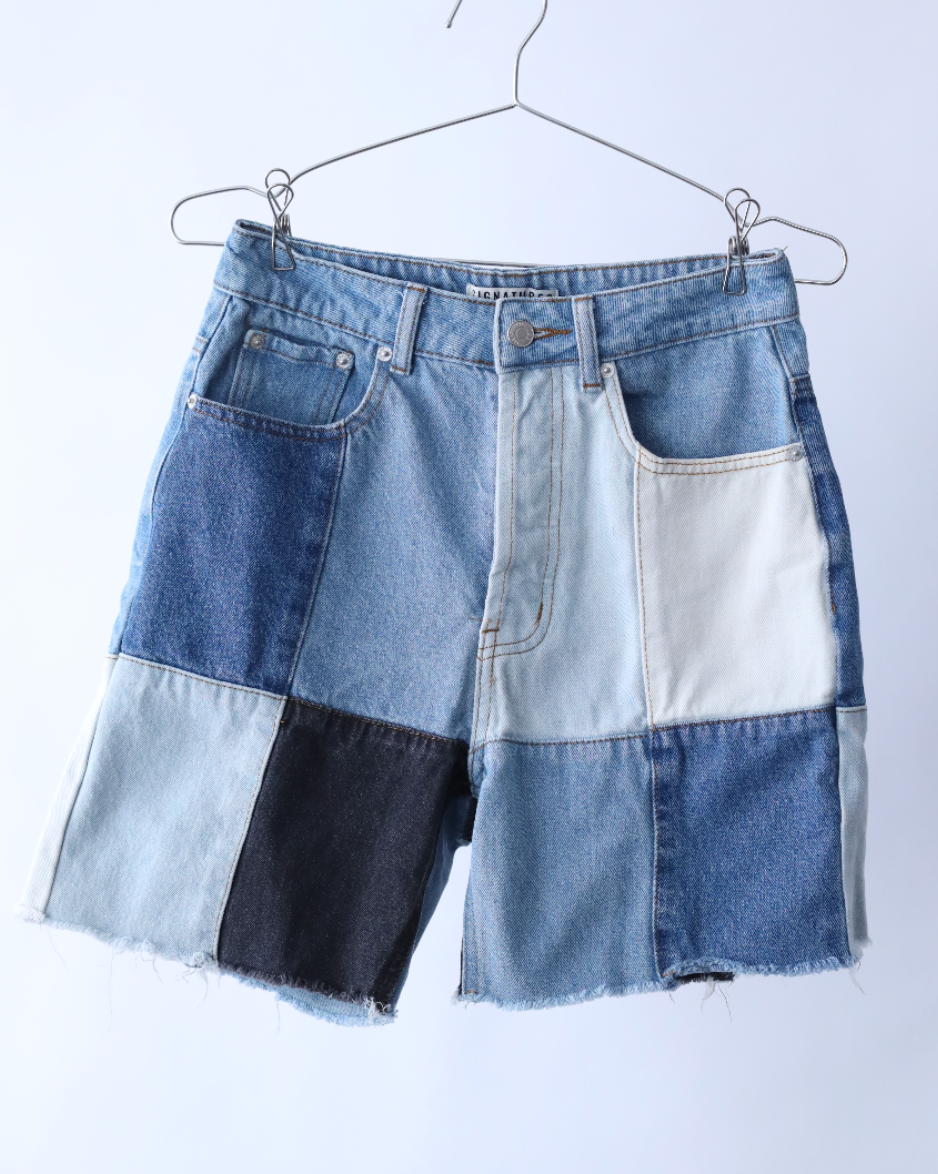 Women's Denim Patchwork Shorts