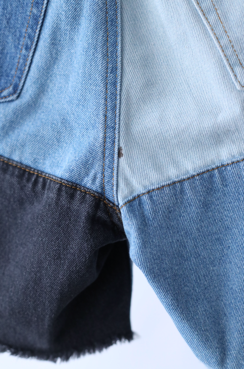 Women's Denim Patchwork Shorts