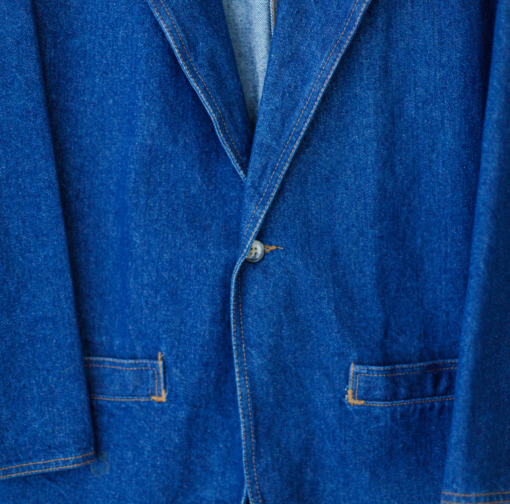 Vintage Denim Blazer Size Womens 1X or Mens L
