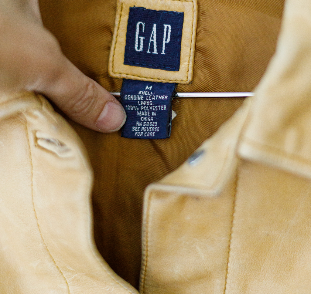 Vintage "Old Gap" Genuine Leather Jacket Womens M