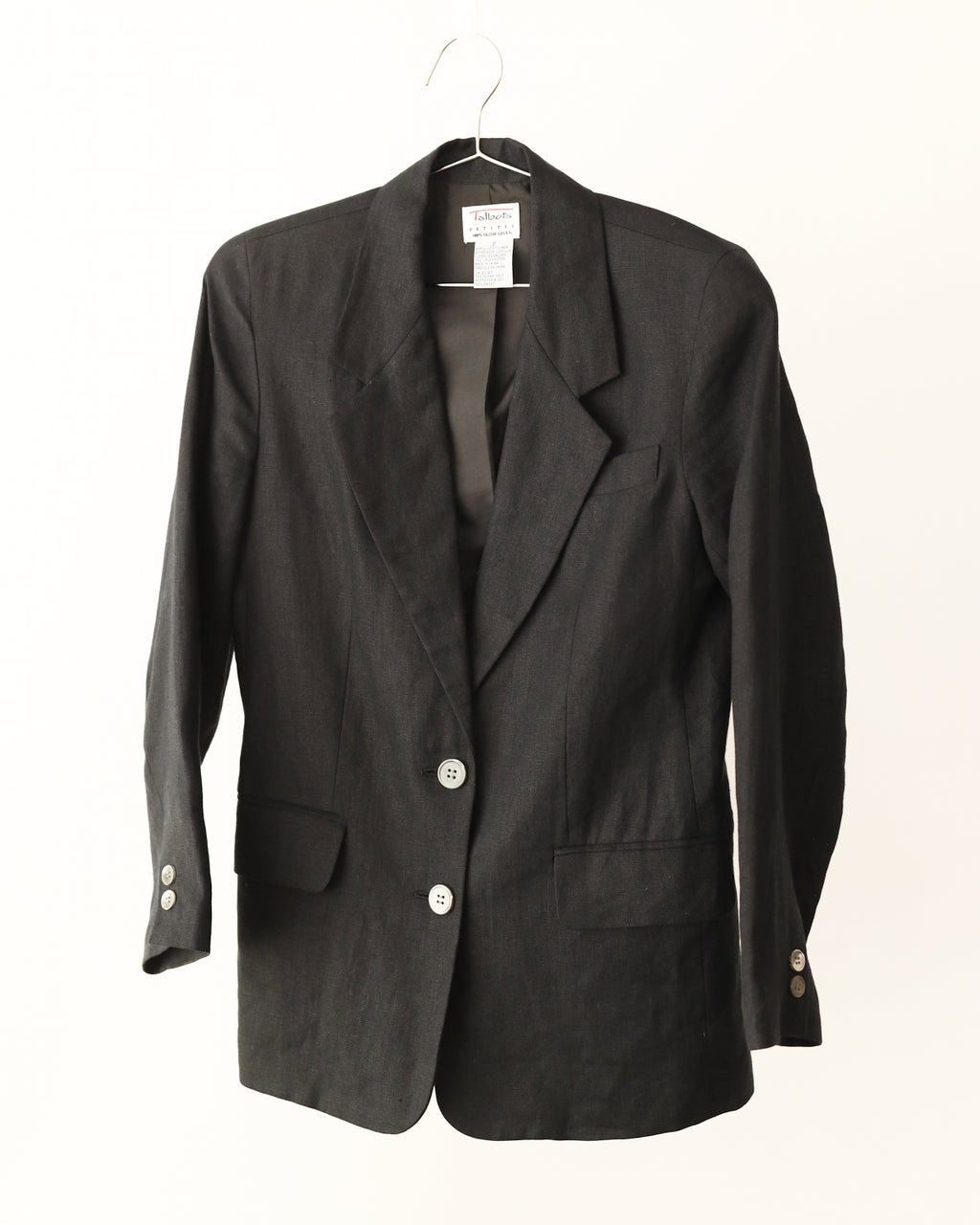Women's Talbots Linen Black Blazer Size 2