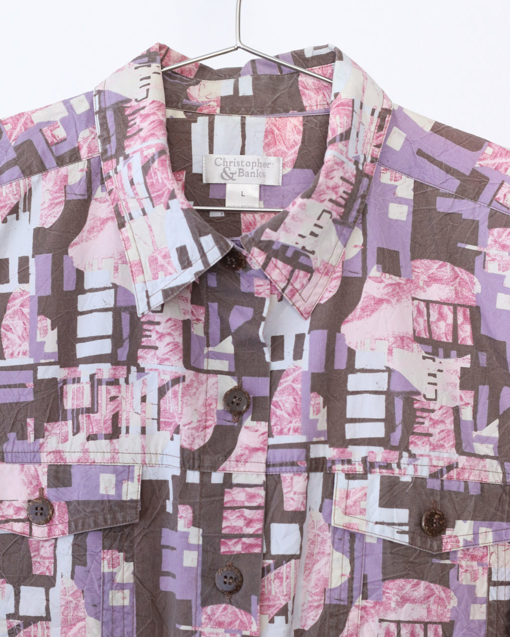 Women's Christopher & Banks Multi Pink Jacket Size L