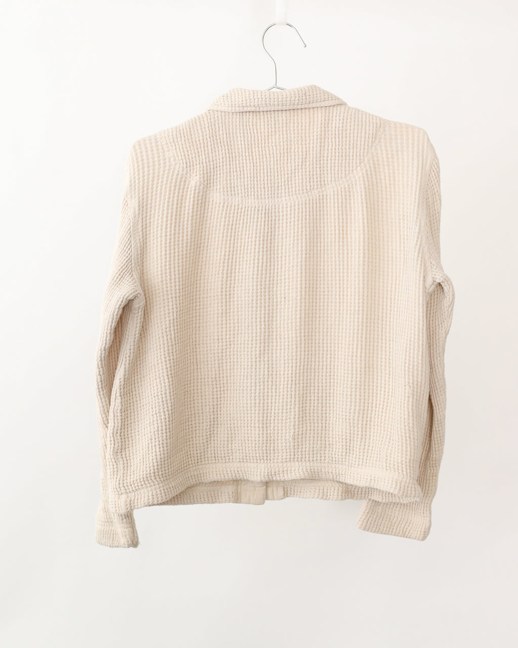 Women's Crossing Pointe Waffle Knit Cream Light Weight Jacket Size S