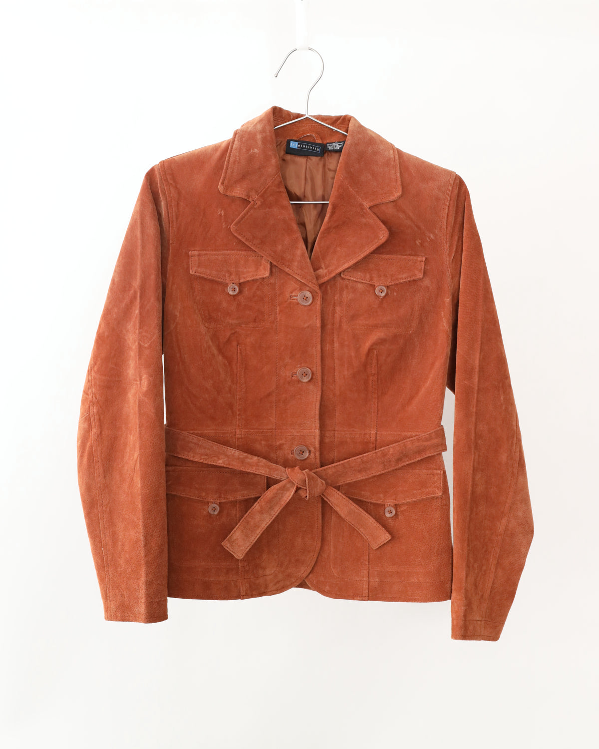 Women's Relativity Suede Rust Brown Jacket Size S