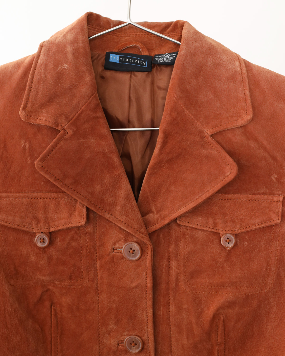 Women's Relativity Suede Rust Brown Jacket Size S