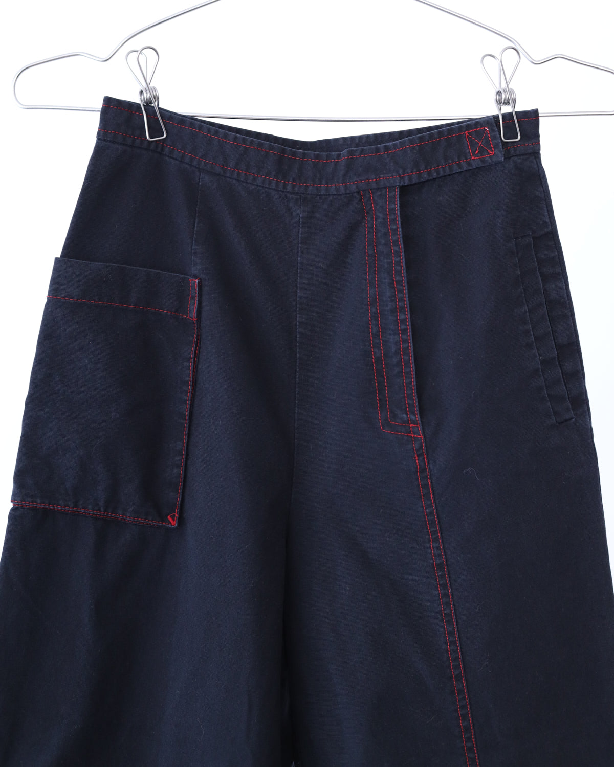 Women's Elia Vhon Navy Blue Red Stich Wide Leg Pants