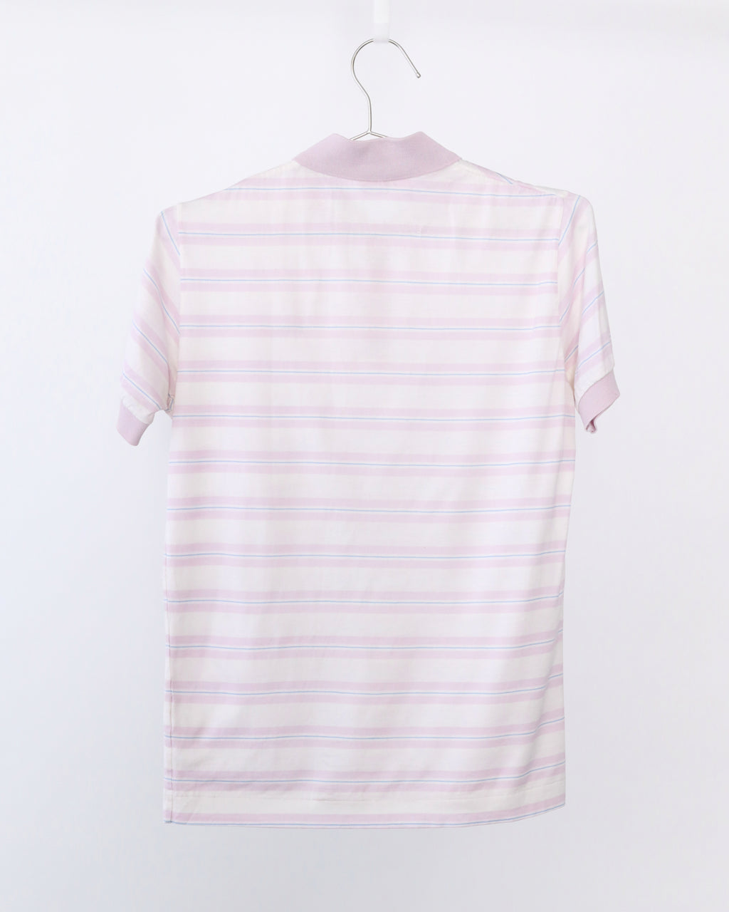 Women's Ellesse Stripe Pink Polo Short Sleeve Shirt Size S