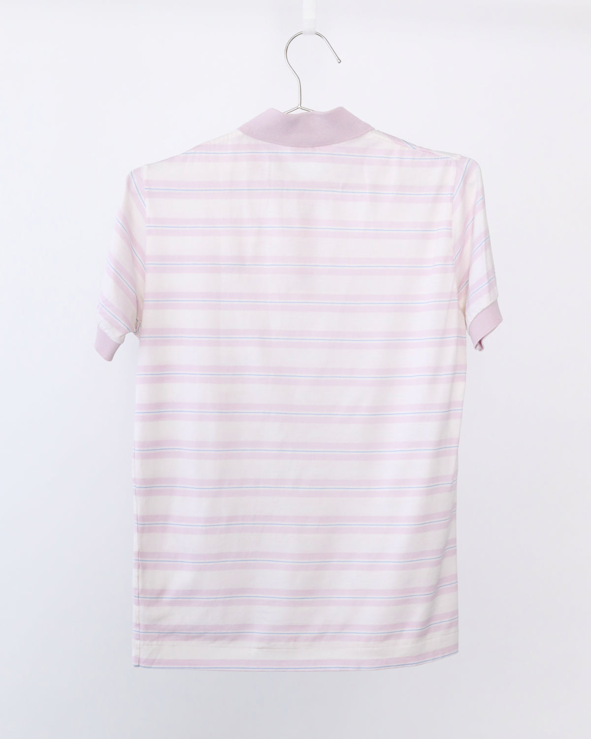 Women's Ellesse Stripe Pink Polo Short Sleeve Shirt Size S