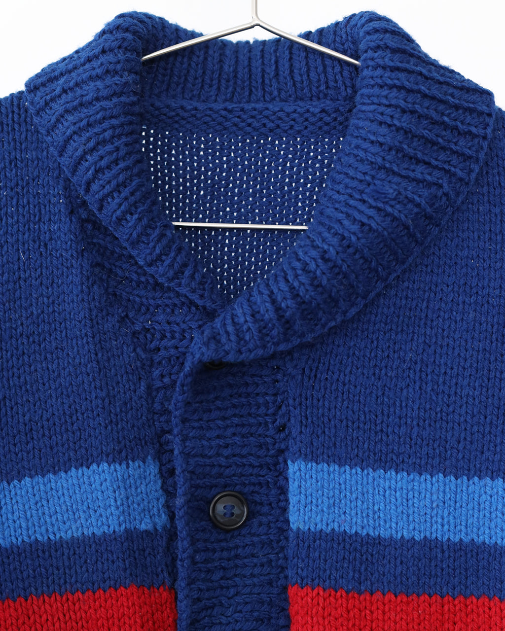 Women's Blue & Red Stripe Knit Cardigan Size XS