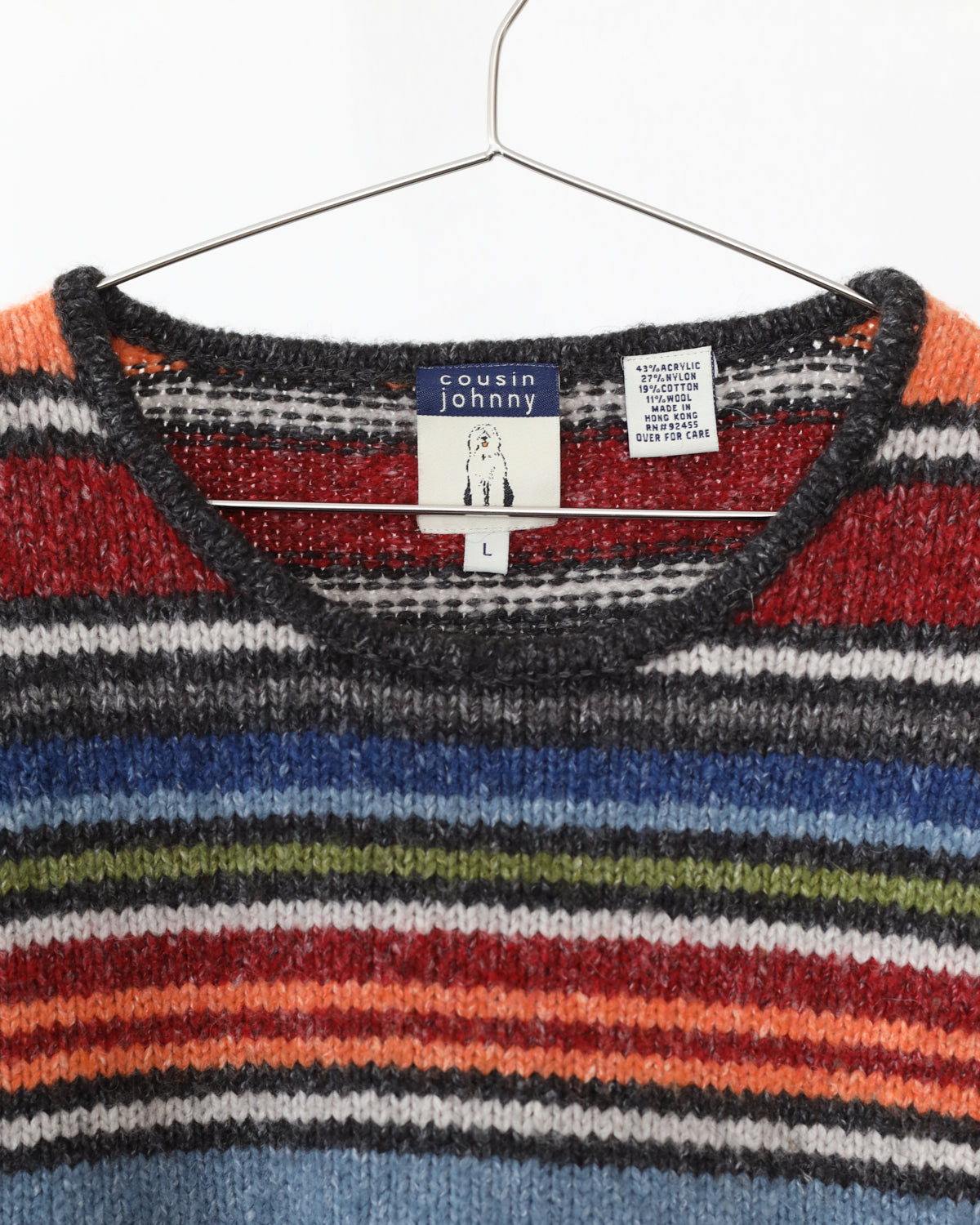 Women's Cousine Johnny Stripe Multicolor Knit Sweater Size L