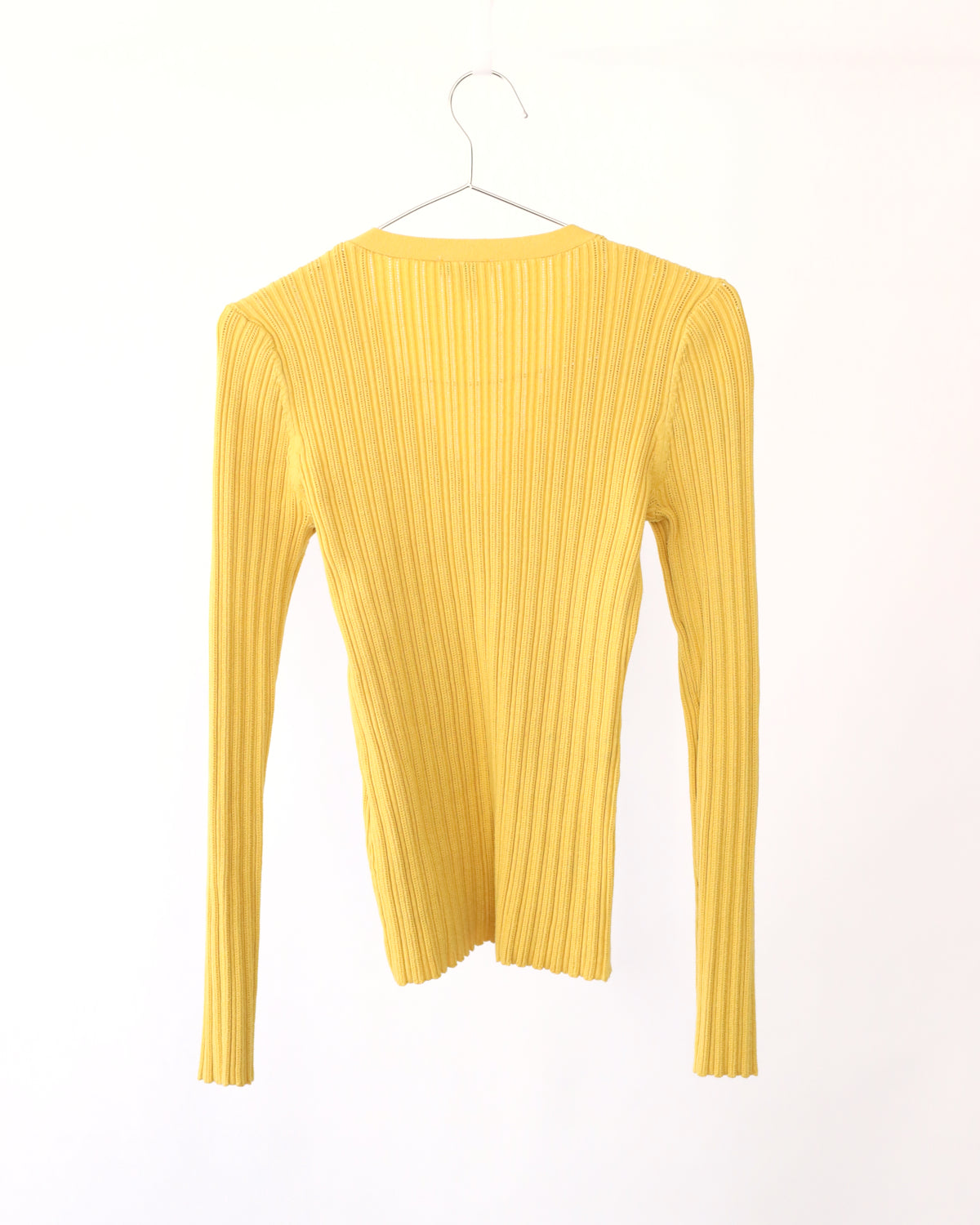 Women's Sundance Ribbed Long Sleeve V-Neck Button Top Size S