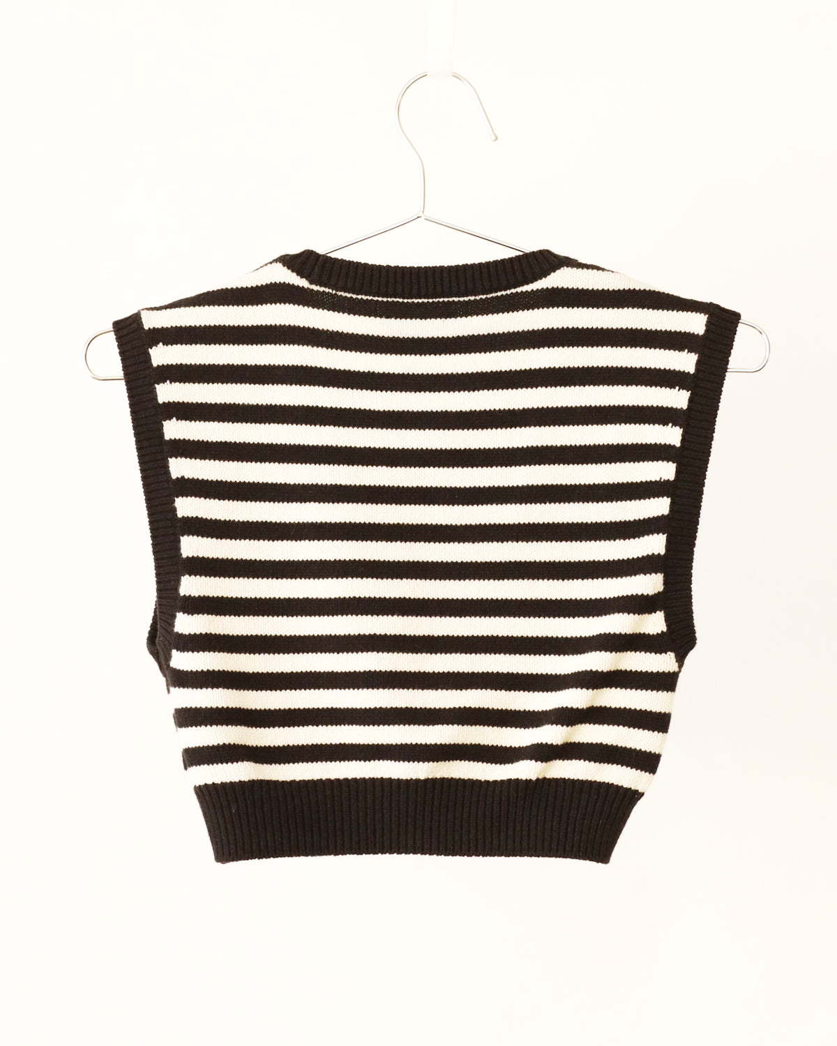 Women's Reformation Black White Stripe Knit Cropped Tank Size S