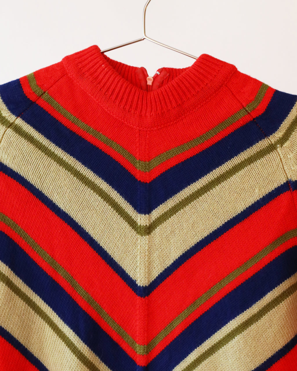 Women's Joyce Sportswear Multi Red Wool Zip Back Sweater