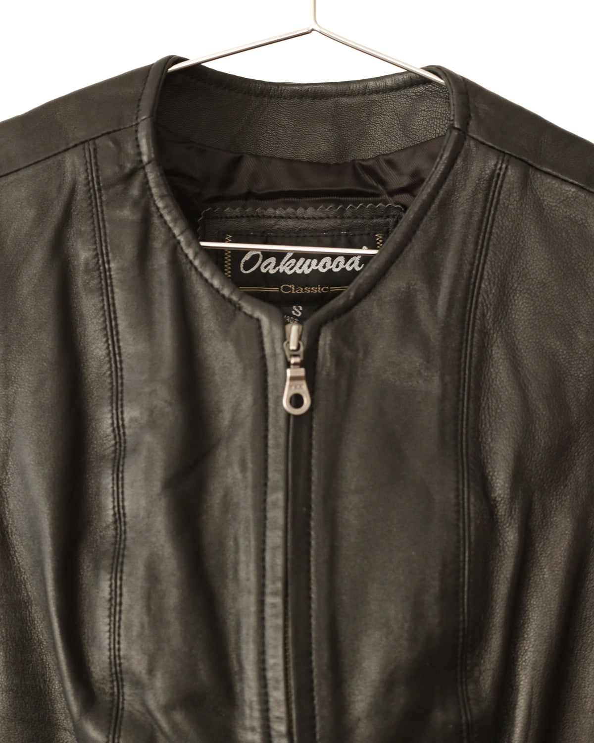 Women's Oakwood Black Leather Vest Size S