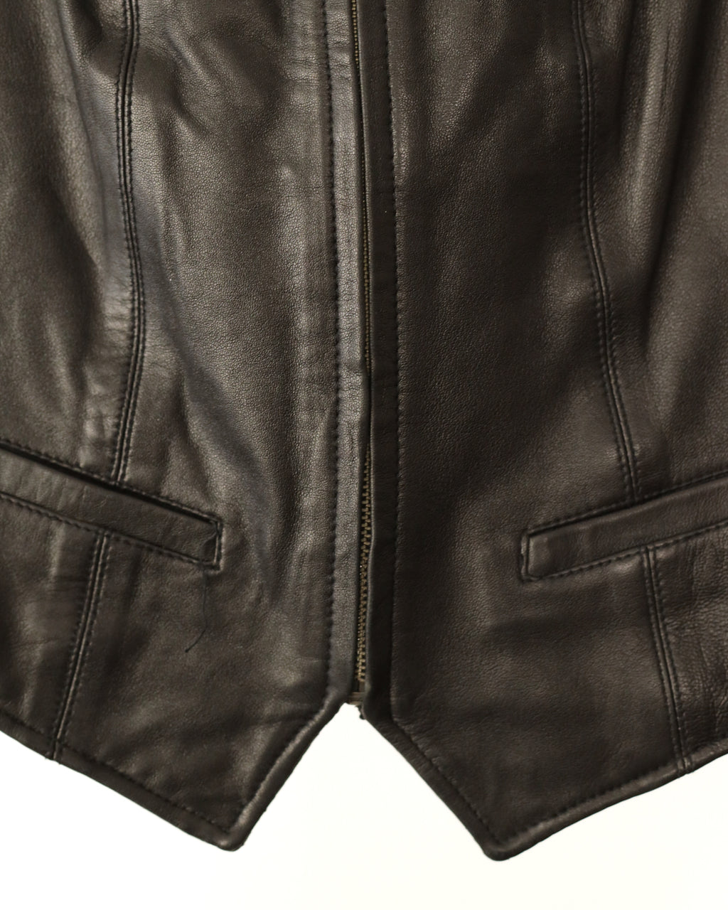 Women's Oakwood Black Leather Vest Size S