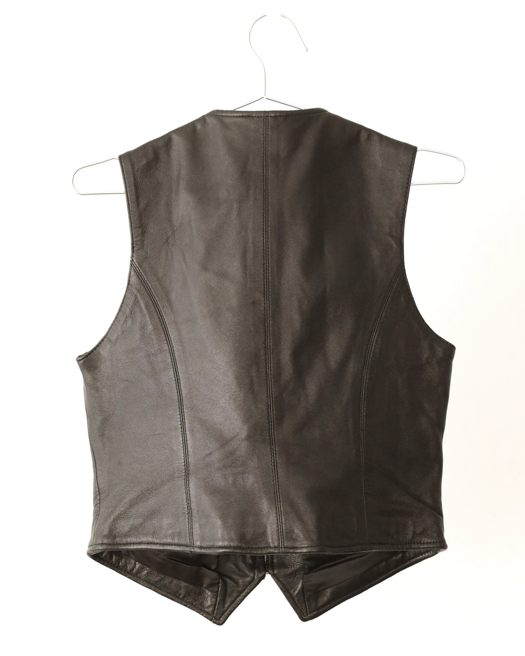 Women's Oakwood Black Leather Vest Size S