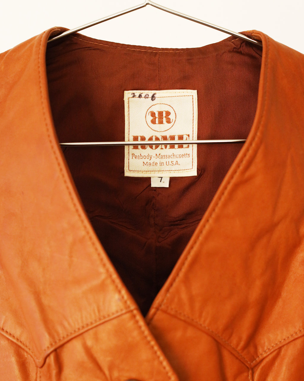 Women's Rome Rust Brown Leather Vest