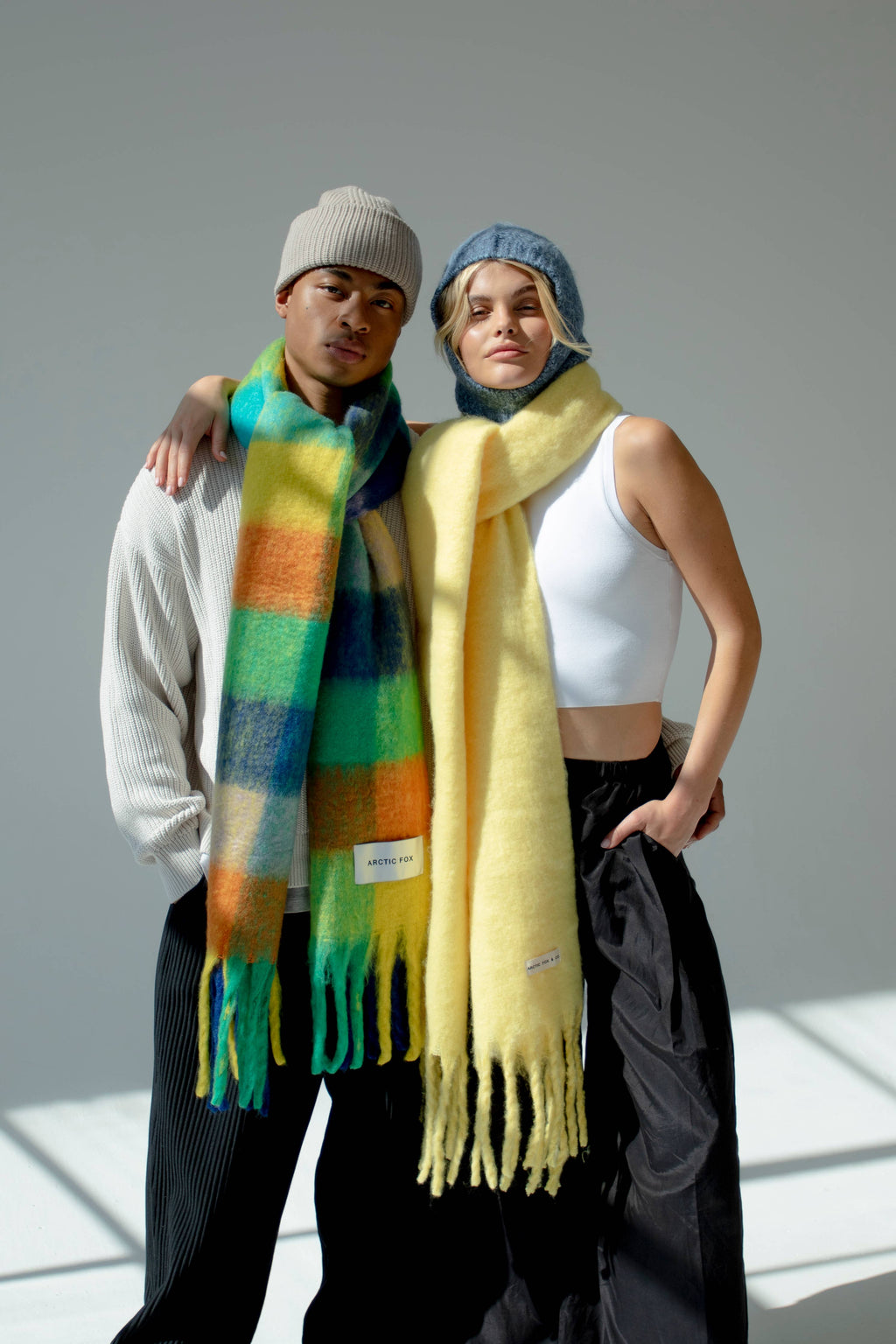 Alpaca Balaclava Fitted Hood - Glacier Blue