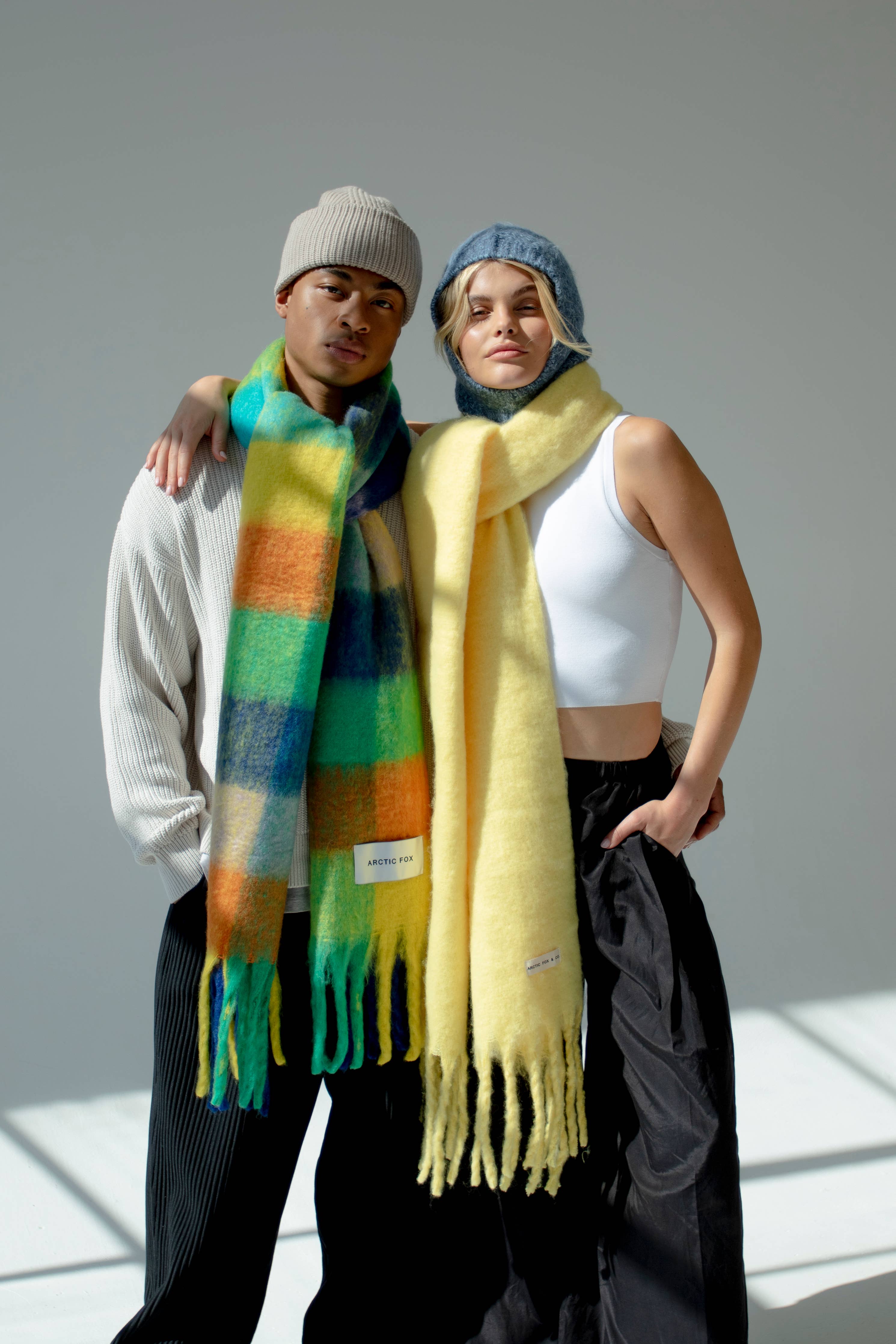 Alpaca Balaclava Fitted Hood - Glacier Blue