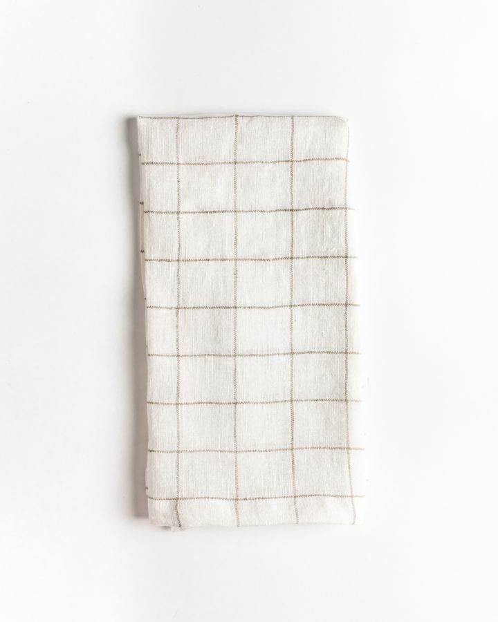 Creative Women Stone Washed Linen Windowpane Napkins