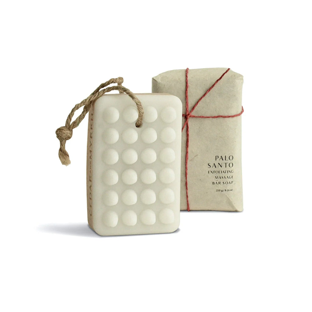 Cedar and Myrrh Bar Soap Exfoliating | Palo Santo | Hand-wrapped Version | Limited