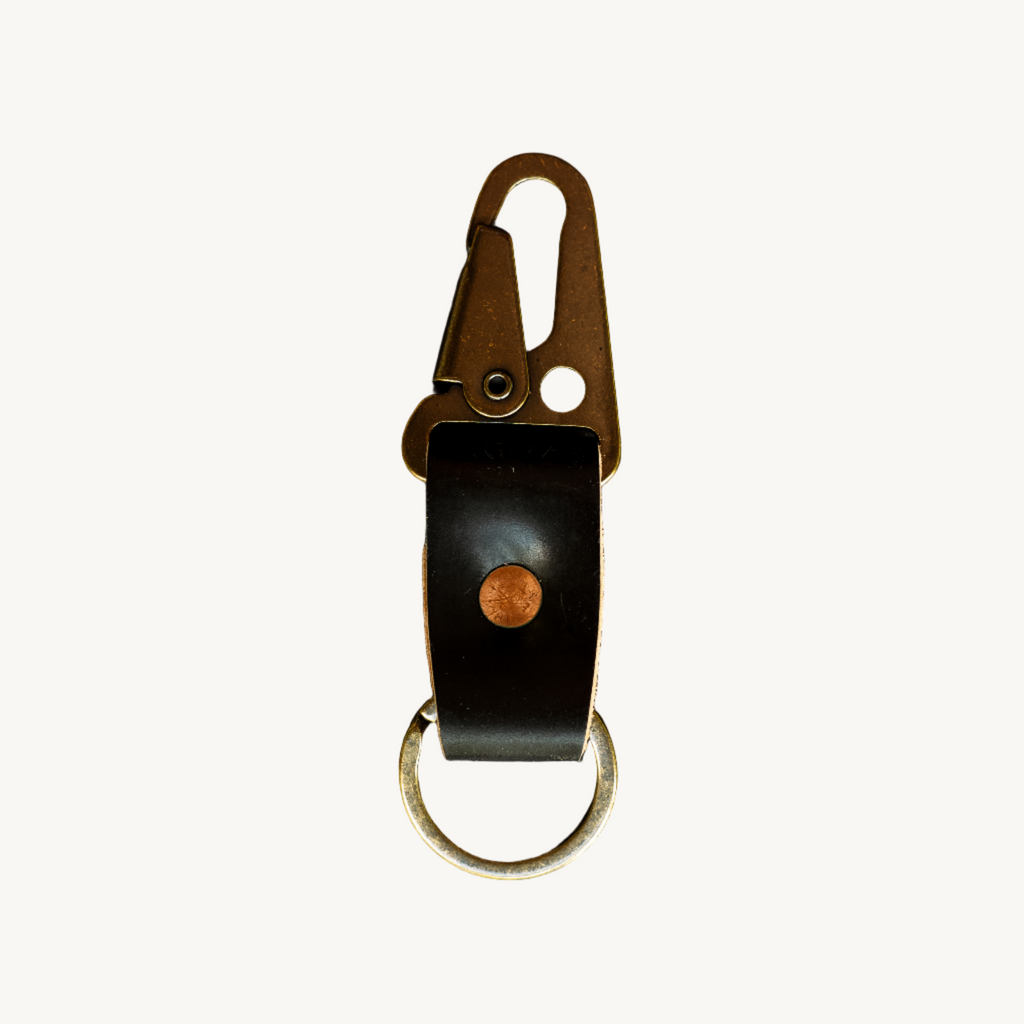 Key Clip - Black Horween Shell Cordovan