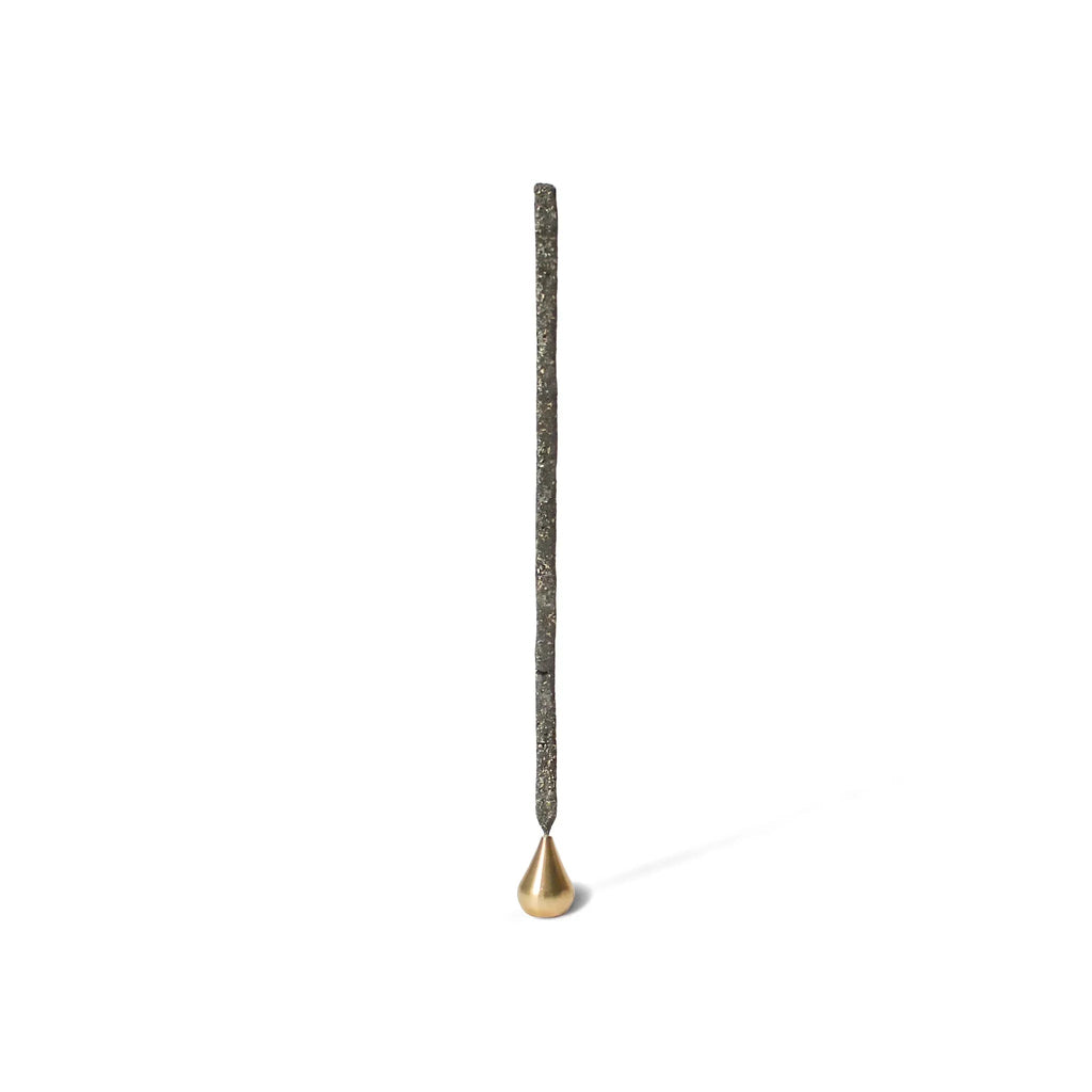 Cedar and Myrrh Incense Holder Brass Waterdrop | Tall