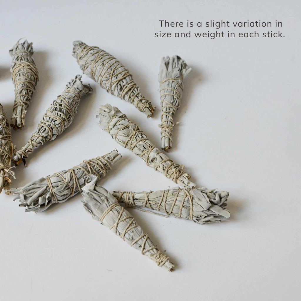 Cedar and Myrrh Smudge Stick Organic White Sage | Mini